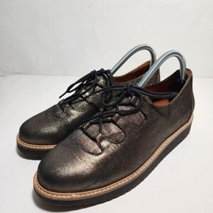 L'AMOUR des PIEDS Ximena Lace-up Loafers Shoes metallic Women Size Sz 7.5
